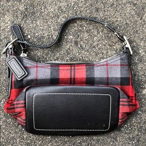 Plaid Coach mini purse